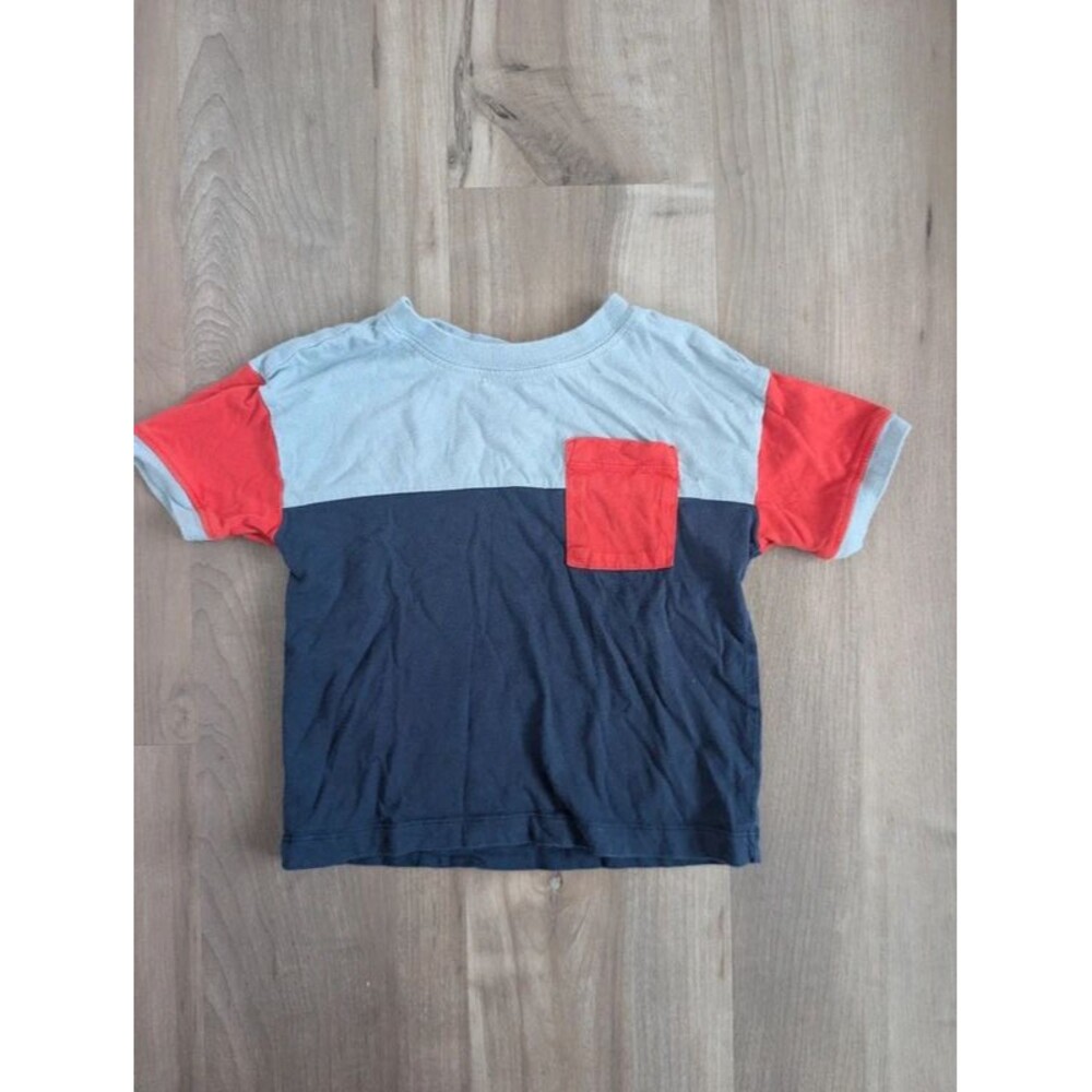 Hanna Andersson Pocket Tee Blue and Red, 3T (U2)